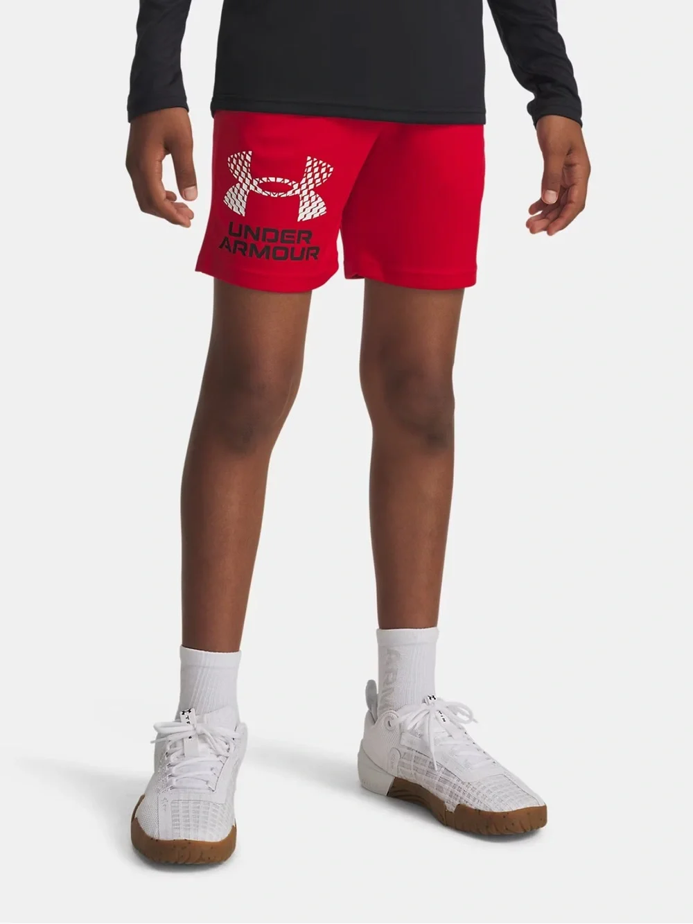 Under Armour Red Boys' Performance Shorts with Logo